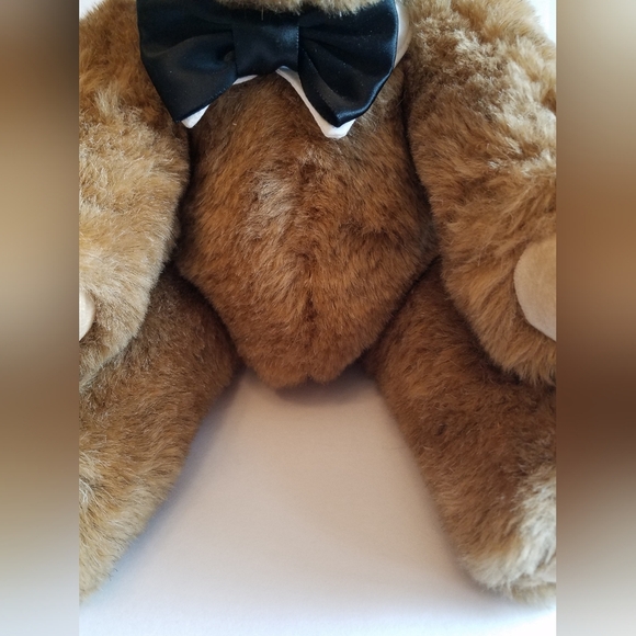 Vermont Teddy Bear Co. Tuxedo Collectible Jointed Bear Plush Brown - Picture 5 of 15